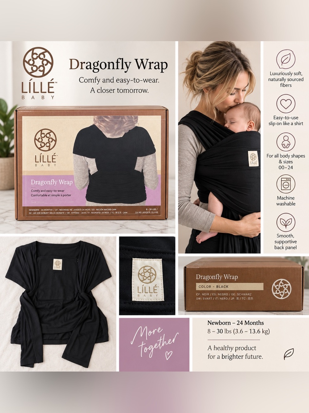Dragonfly Wrap — Black